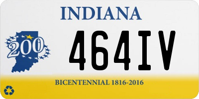 IN license plate 464IV