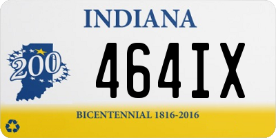 IN license plate 464IX