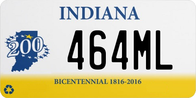 IN license plate 464ML