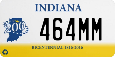IN license plate 464MM
