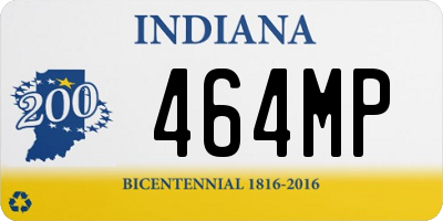 IN license plate 464MP