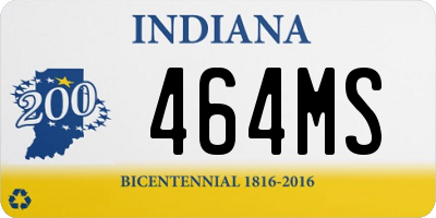 IN license plate 464MS