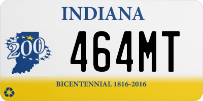 IN license plate 464MT