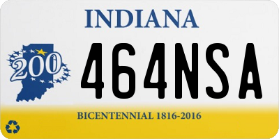 IN license plate 464NSA