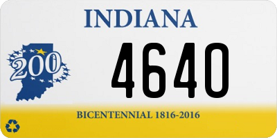 IN license plate 464O