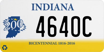 IN license plate 464OC