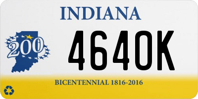 IN license plate 464OK