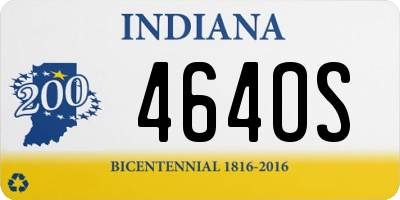 IN license plate 464OS