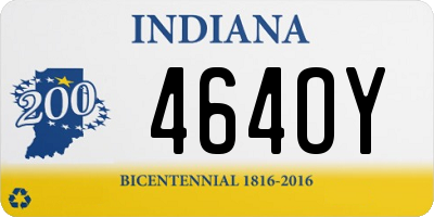 IN license plate 464OY