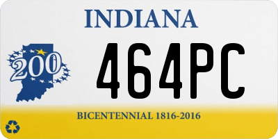 IN license plate 464PC