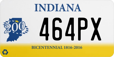 IN license plate 464PX