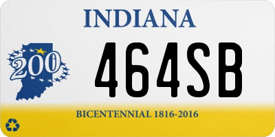 IN license plate 464SB