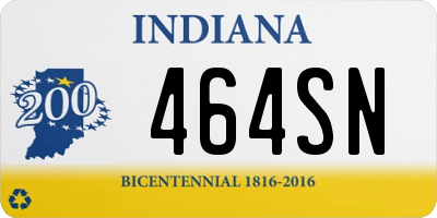 IN license plate 464SN