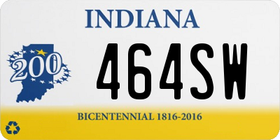 IN license plate 464SW