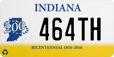 IN license plate 464TH