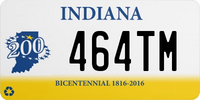 IN license plate 464TM