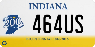 IN license plate 464US