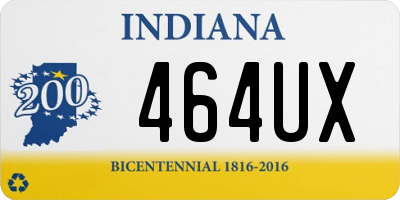 IN license plate 464UX