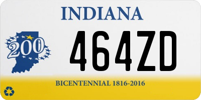 IN license plate 464ZD