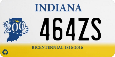 IN license plate 464ZS