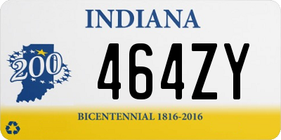 IN license plate 464ZY