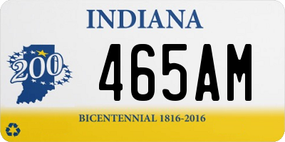 IN license plate 465AM