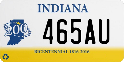 IN license plate 465AU