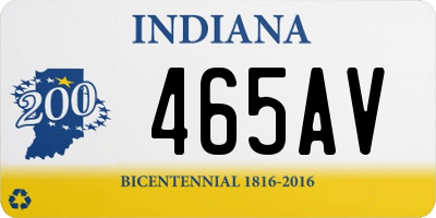 IN license plate 465AV