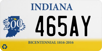 IN license plate 465AY