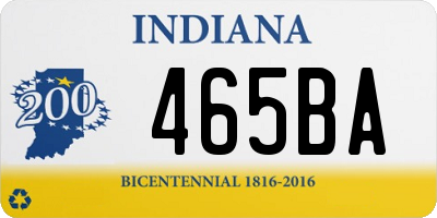 IN license plate 465BA