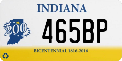 IN license plate 465BP