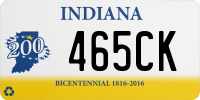 IN license plate 465CK