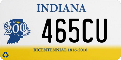 IN license plate 465CU