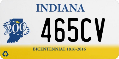 IN license plate 465CV