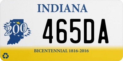 IN license plate 465DA