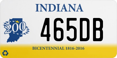 IN license plate 465DB