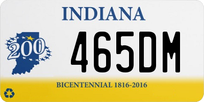 IN license plate 465DM