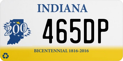 IN license plate 465DP