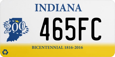 IN license plate 465FC