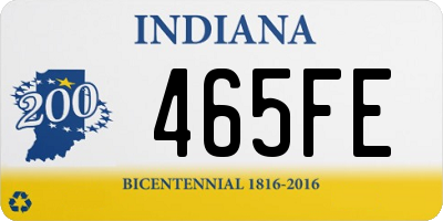 IN license plate 465FE