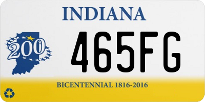 IN license plate 465FG