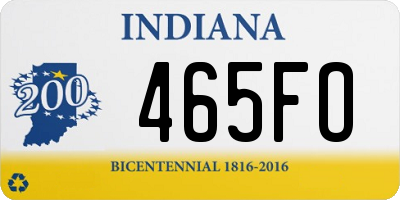 IN license plate 465FO