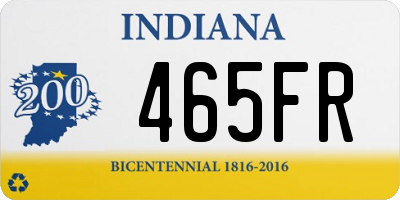 IN license plate 465FR