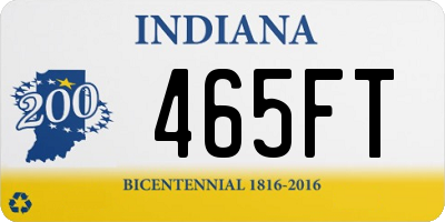 IN license plate 465FT