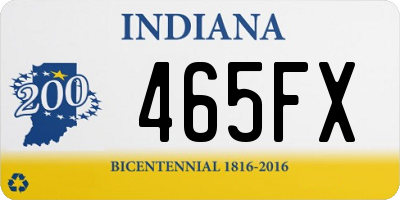 IN license plate 465FX