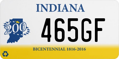 IN license plate 465GF
