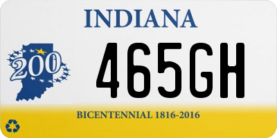 IN license plate 465GH