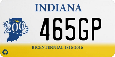 IN license plate 465GP