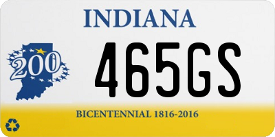 IN license plate 465GS