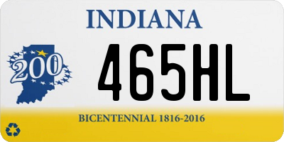 IN license plate 465HL